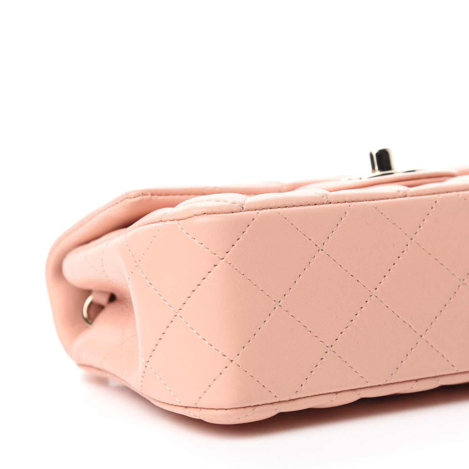 Chanel Lambskin Quilted Mini Rectangular Flap Light Pink 6 of 11