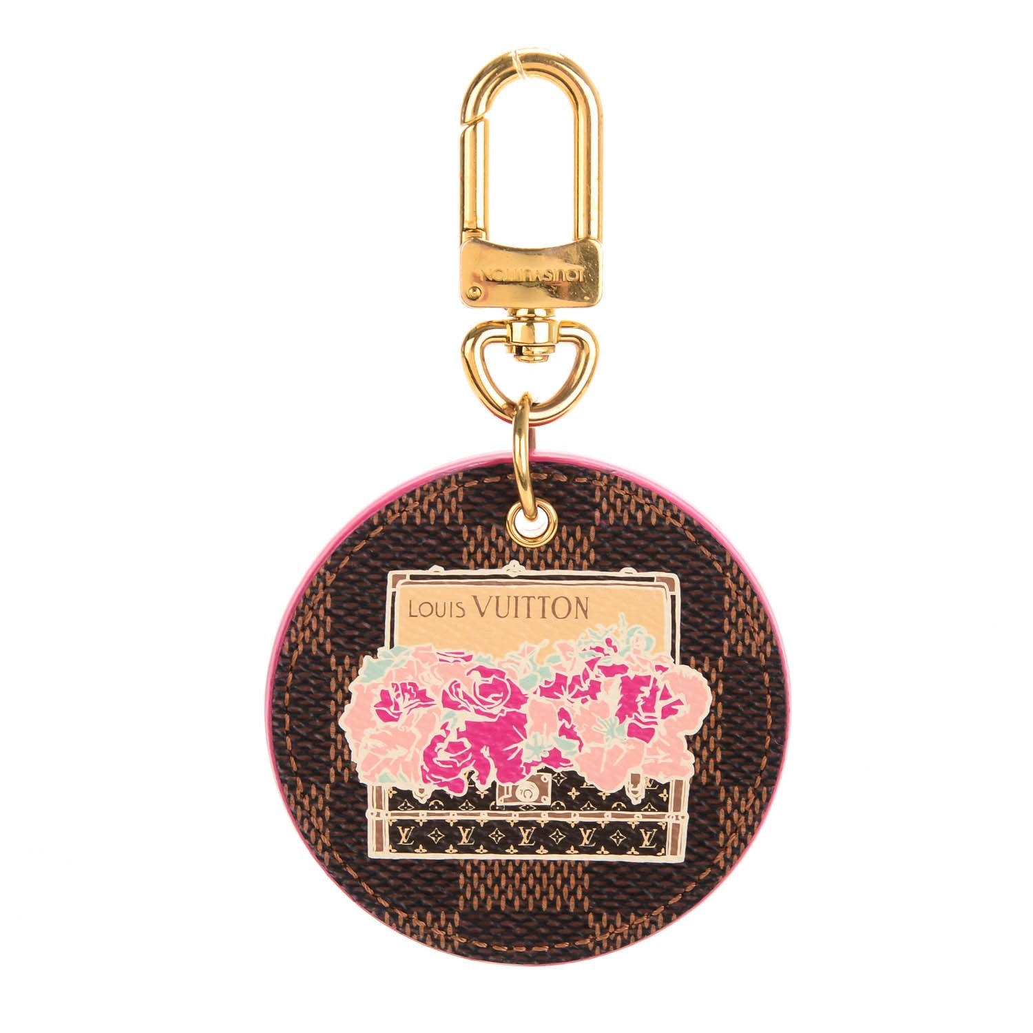Louis Vuitton Damier Ebene Illustre Posies Bag Charm 1 of 5