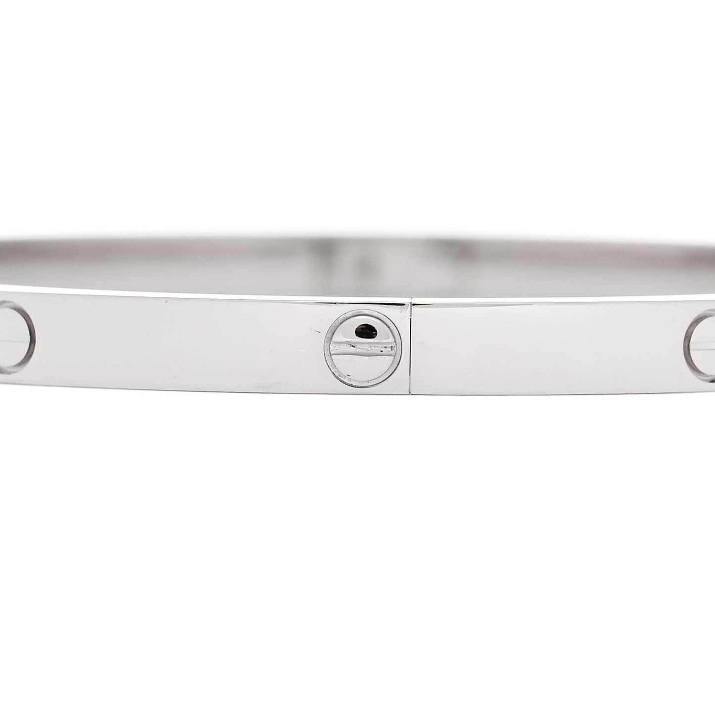 18K White Gold Small LOVE Bracelet 17