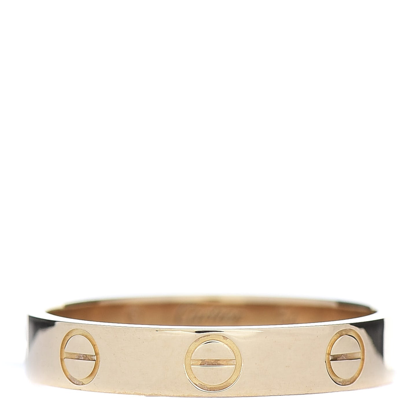 18K Yellow Gold 3.5mm LOVE Wedding Band Ring 54 7