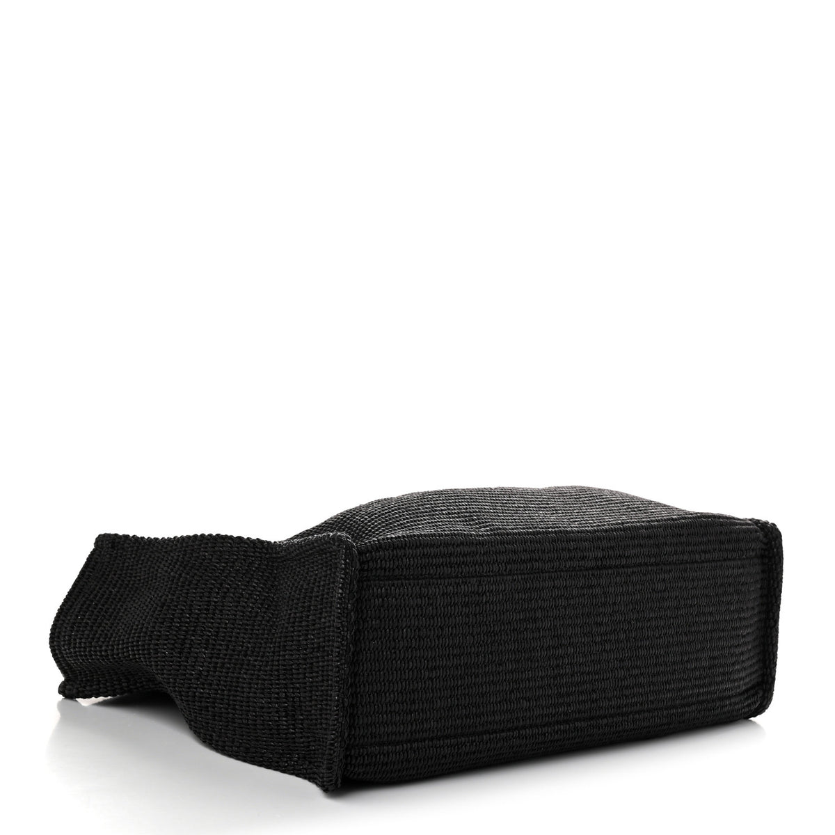 Raffia Large G Shopping Tote Black