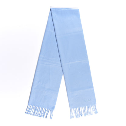 Hermes Cashmere Fringe Scarf Bleu 2 of 3