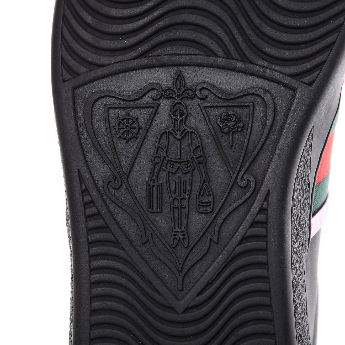 Calfskin Ayers Web Flames Embroidered Mens Ace Sneakers 10 Black
