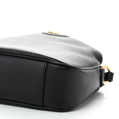 Gucci Softy Wonka Textured Dollar Calfskin Small Diana Shoulder Bag  Black Dusty Grey 10 of 11