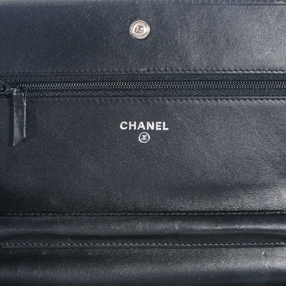Chanel Calfskin Quilted Cambon Wallet On Chain WOC Black 5 of 7