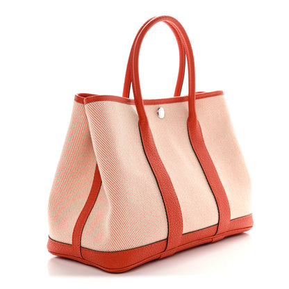 Hermes Toile Negonda Garden Party 30 TPM Ecru Orange Poppy 2 of 9