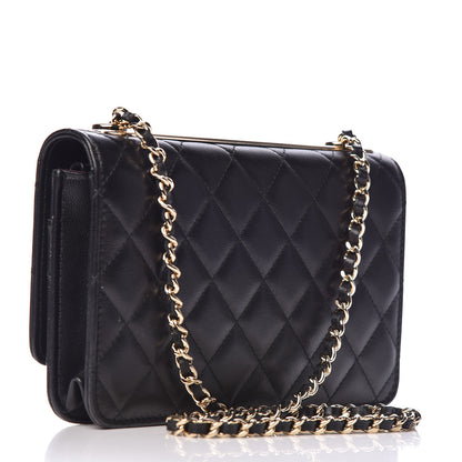 Chanel Lambskin Quilted Trendy CC Wallet On Chain WOC Black 3 of 13