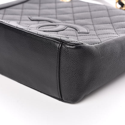 Chanel Caviar Quilted Petit Shopping Tote PST Black 9 of 11