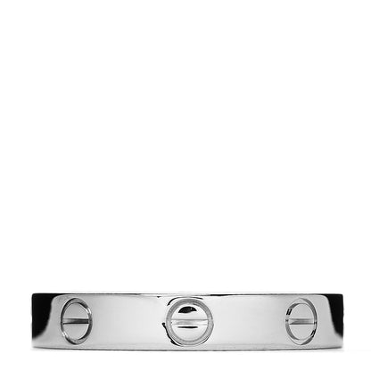 Cartier 18K White Gold 3.5mm LOVE Wedding Band Ring 56 7.75 1 of 3