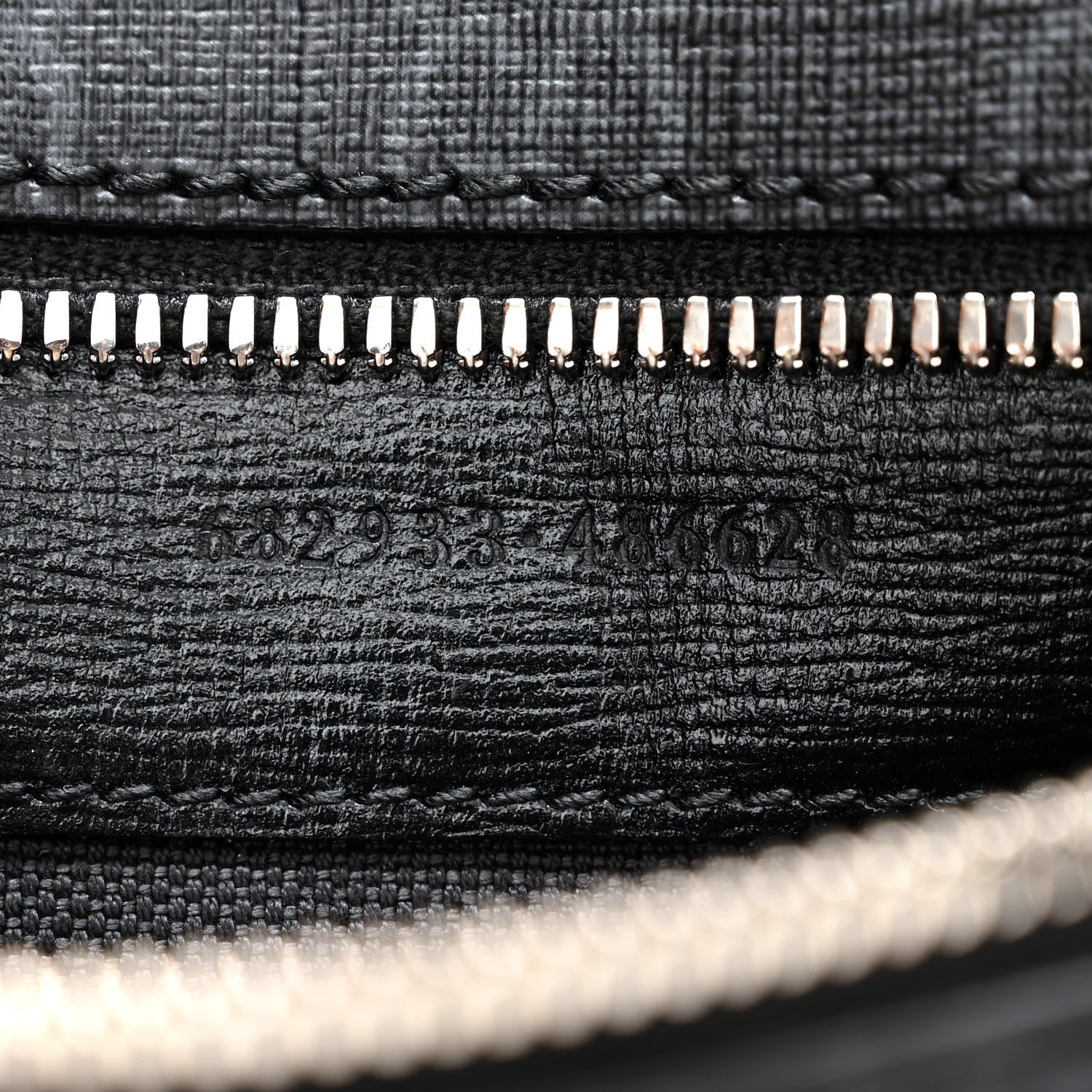Gucci GG Supreme Monogram Textured Calfskin Retro Interlocking G Belt Bag Black 8 of 11