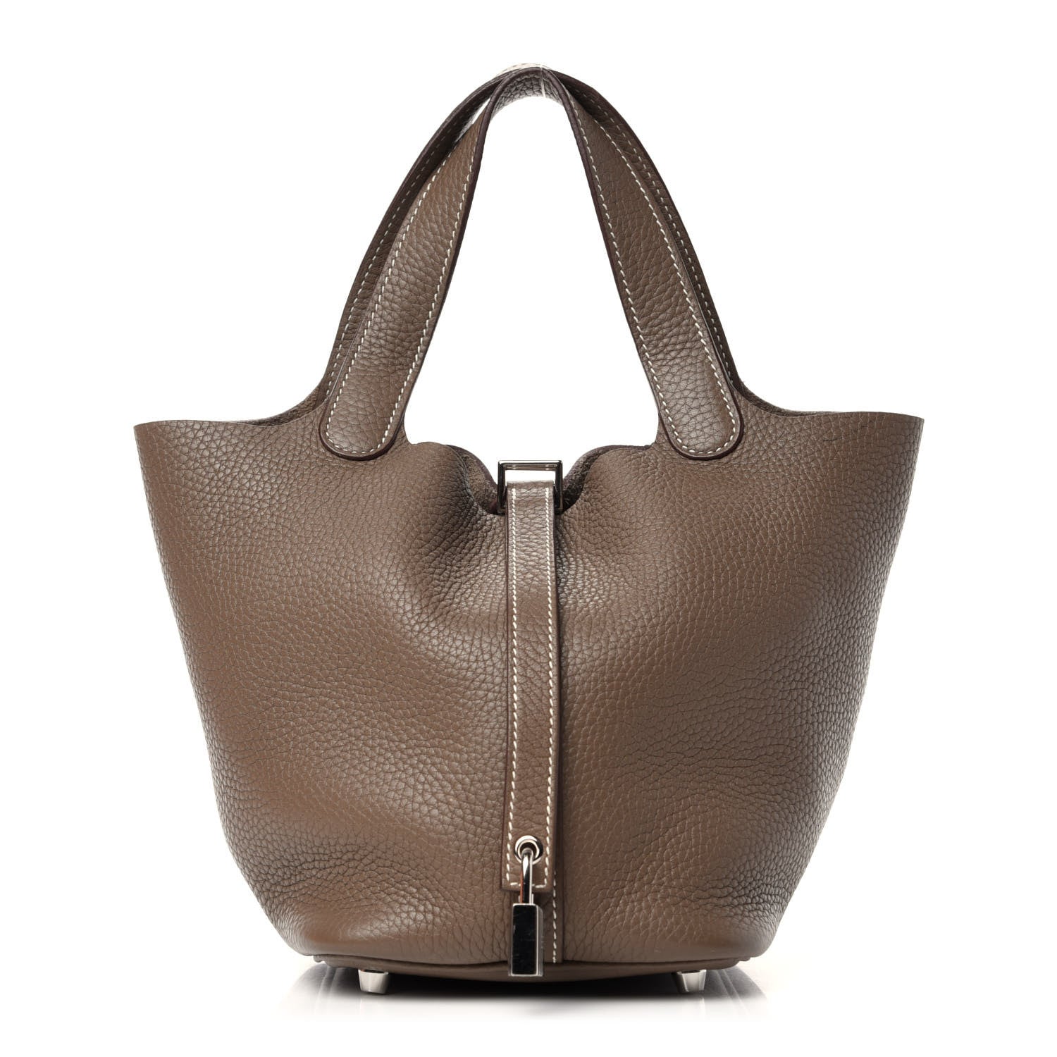 Hermes Taurillon Clemence Picotin Lock 18 PM Etoupe 1 of 11
