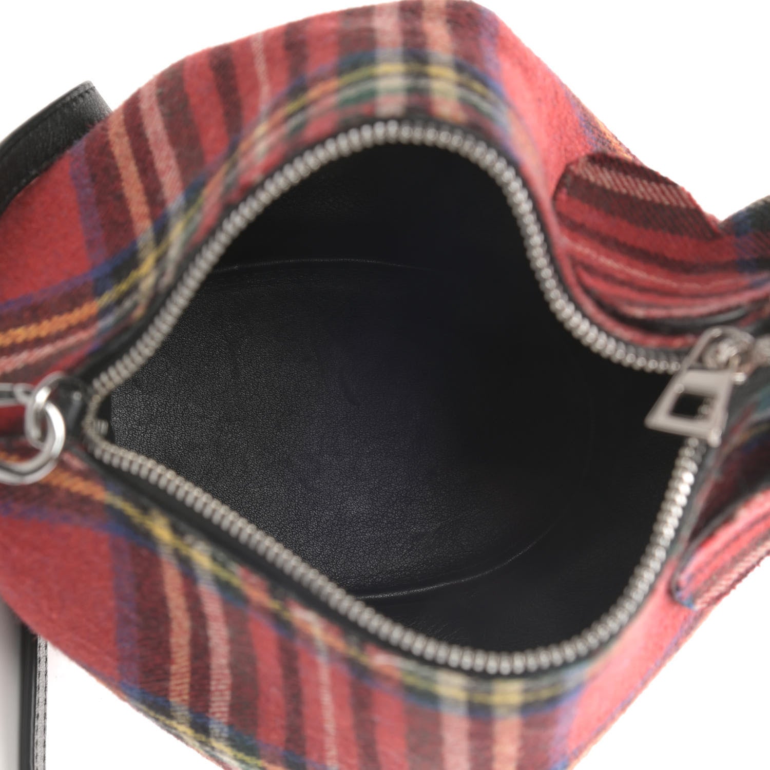 Loewe Wool Calfskin Mini Elephant Crossbody Bag Red Tartan 4 of 4