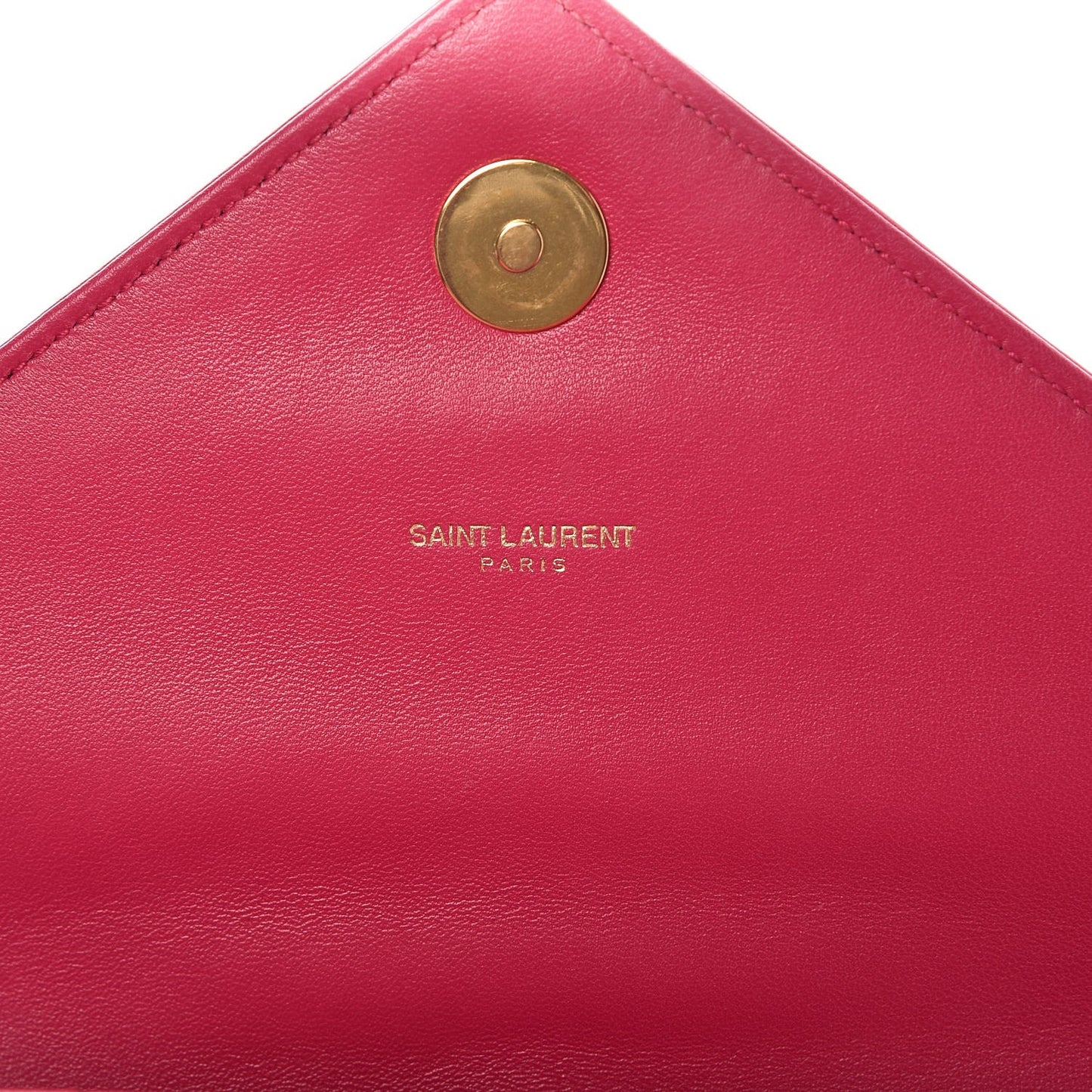Lambskin Matelasse Medium Monogram Satchel Fuchsia