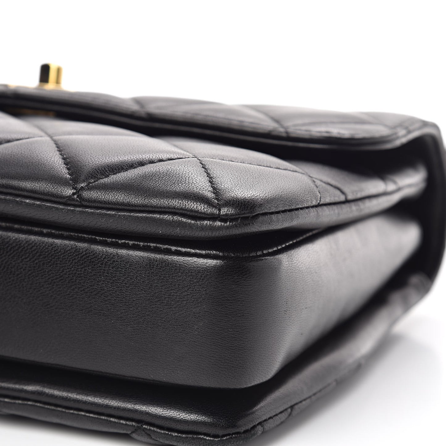 Lambskin Quilted Small Trendy CC Dual Handle Flap Bag Black