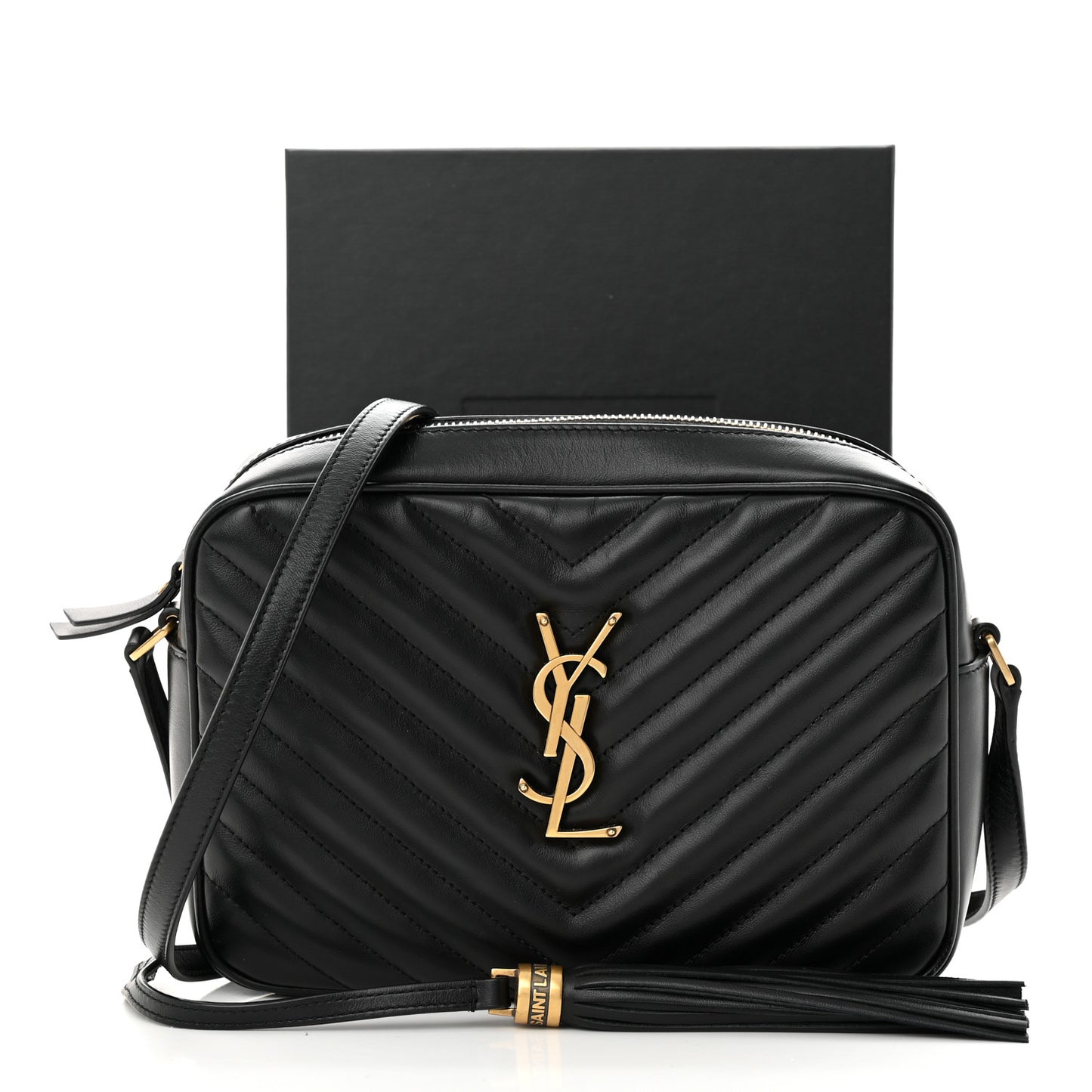 Calfskin Matelasse Monogram Lou Camera Bag Black