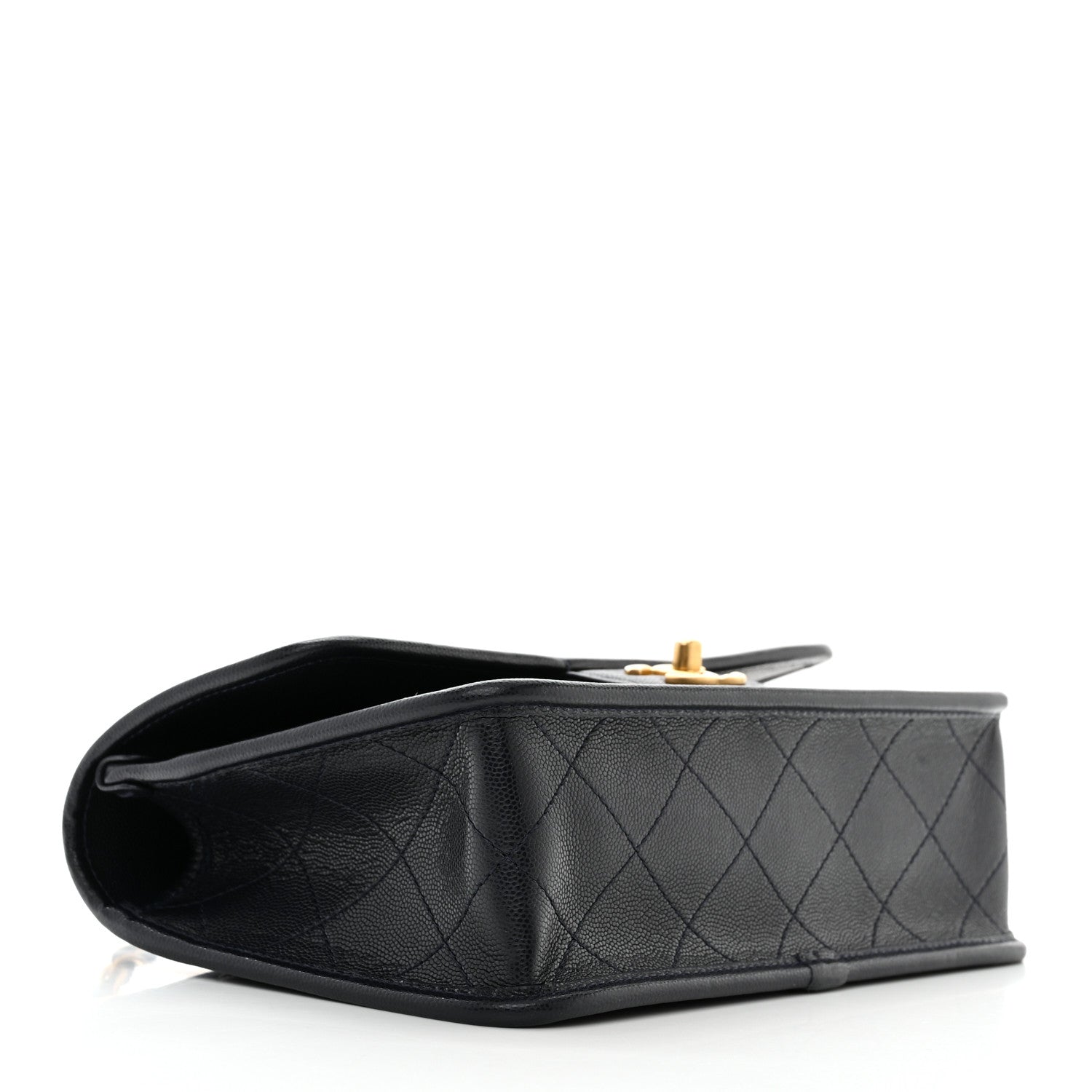 Chanel Caviar Quilted Small School Memory Top Handle Flap Navy 4 of 10