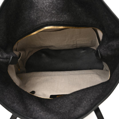 The Row Sleek Calfskin Tote 12 1/2 Black 5 of 9