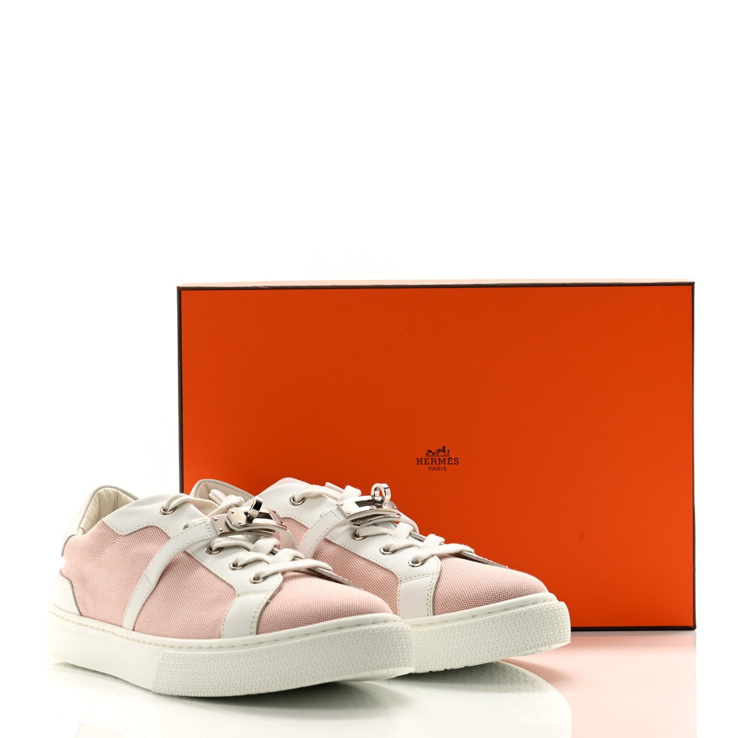 Calfskin Canvas Day Sneakers 41 Framboise White