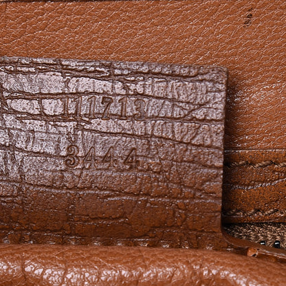 Gucci Calfskin Bamboo Bullet Satchel Brown 7 of 23