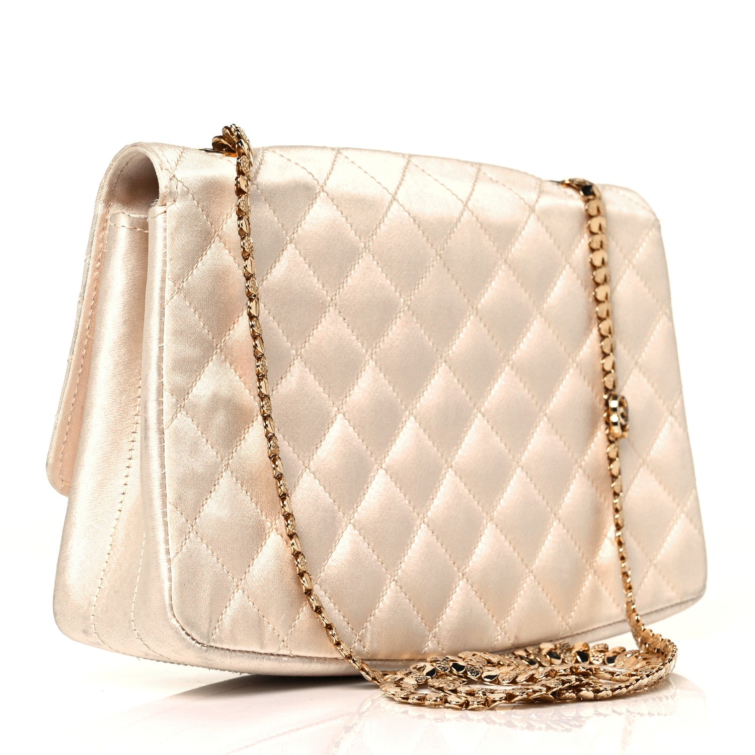 Chanel Satin Gripoix Quilted Small Flap Beige 2 of 10