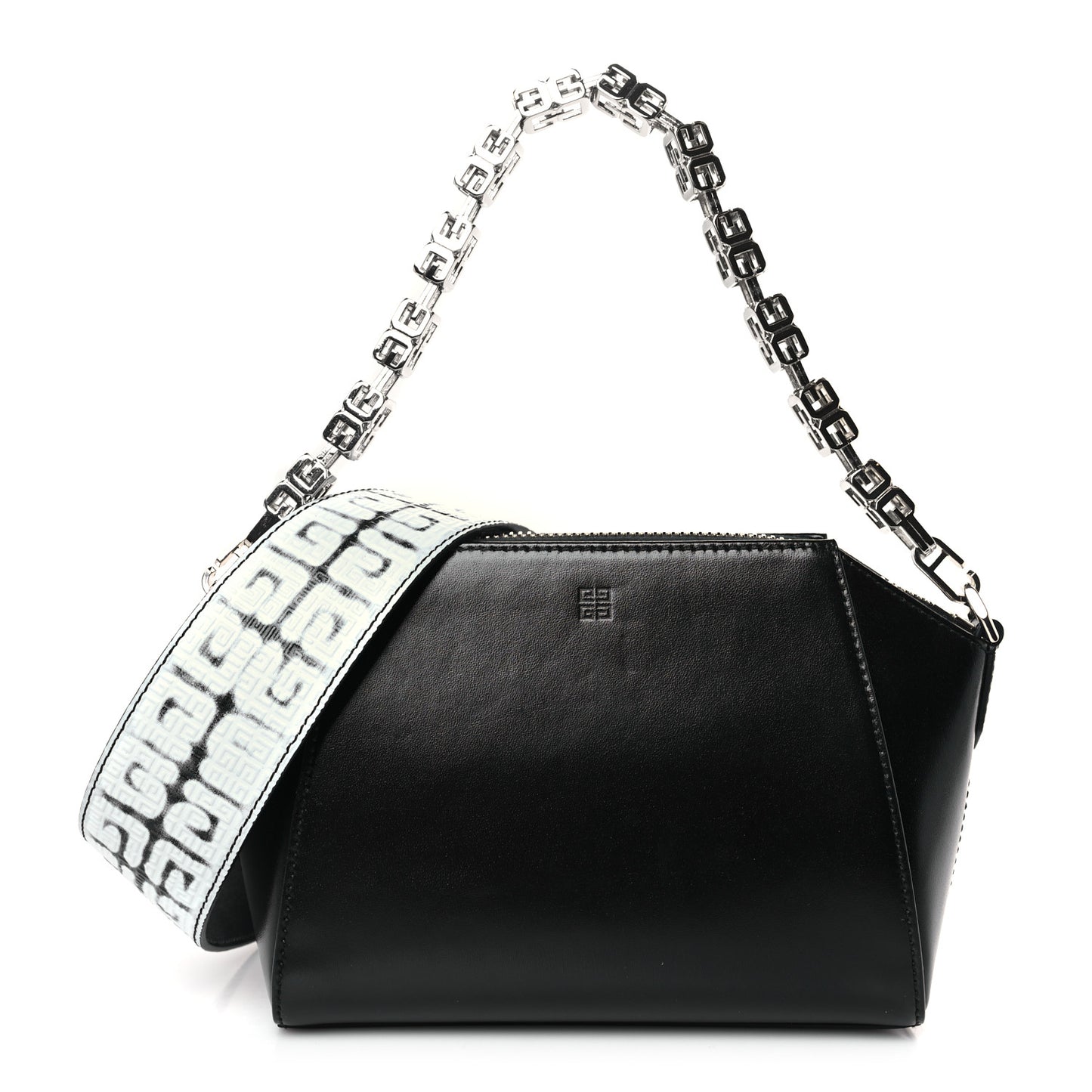 X CHITO Box Calfskin 4G Printed XS Graffiti Antigona Black White