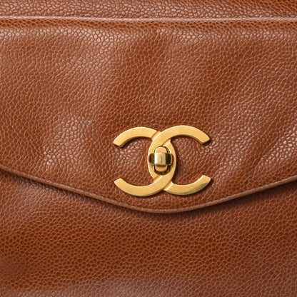 Chanel Caviar Flap Shoulder Bag Brown 11 of 26