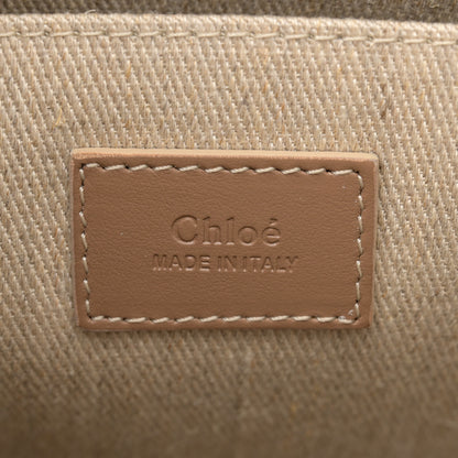 Chloe Linen Calfskin Medium Woody Ribbon Tote Blushy Beige 6 of 11