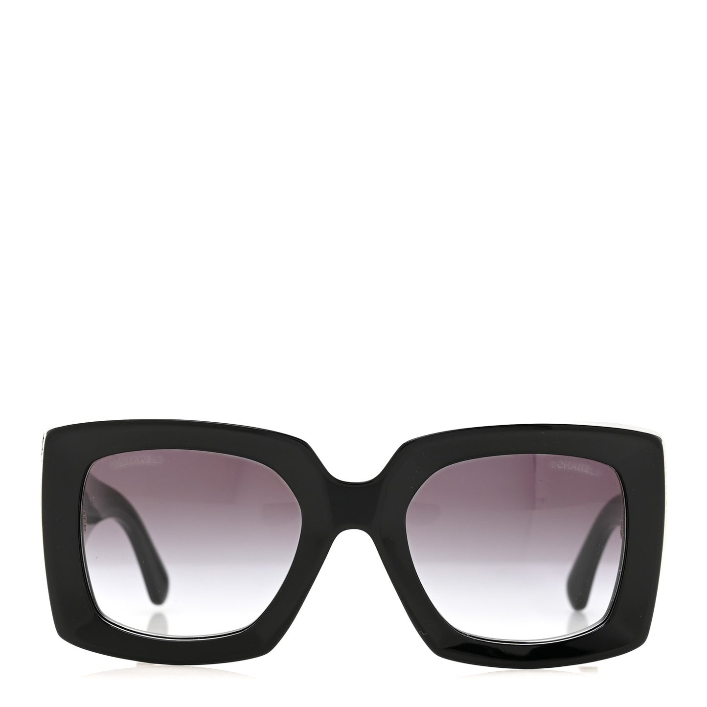 Acetate Rectangle Sunglasses 5435-A Black