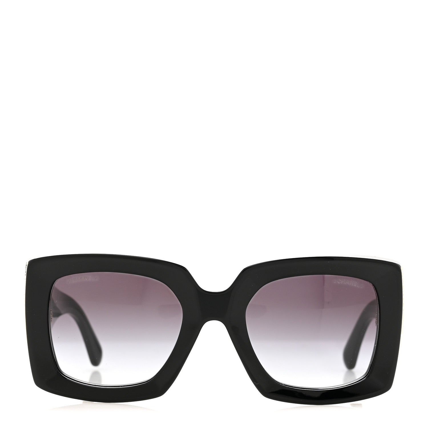 Chanel Acetate Rectangle Sunglasses 5435-A Black 2 of 8