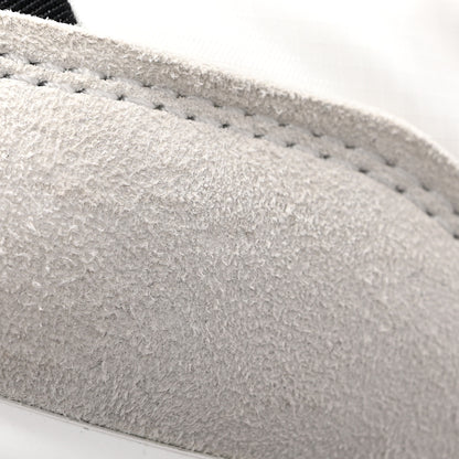 Chanel Nylon Suede Kidskin Calfskin Logo Sneakers 39 White Black 11 of 12