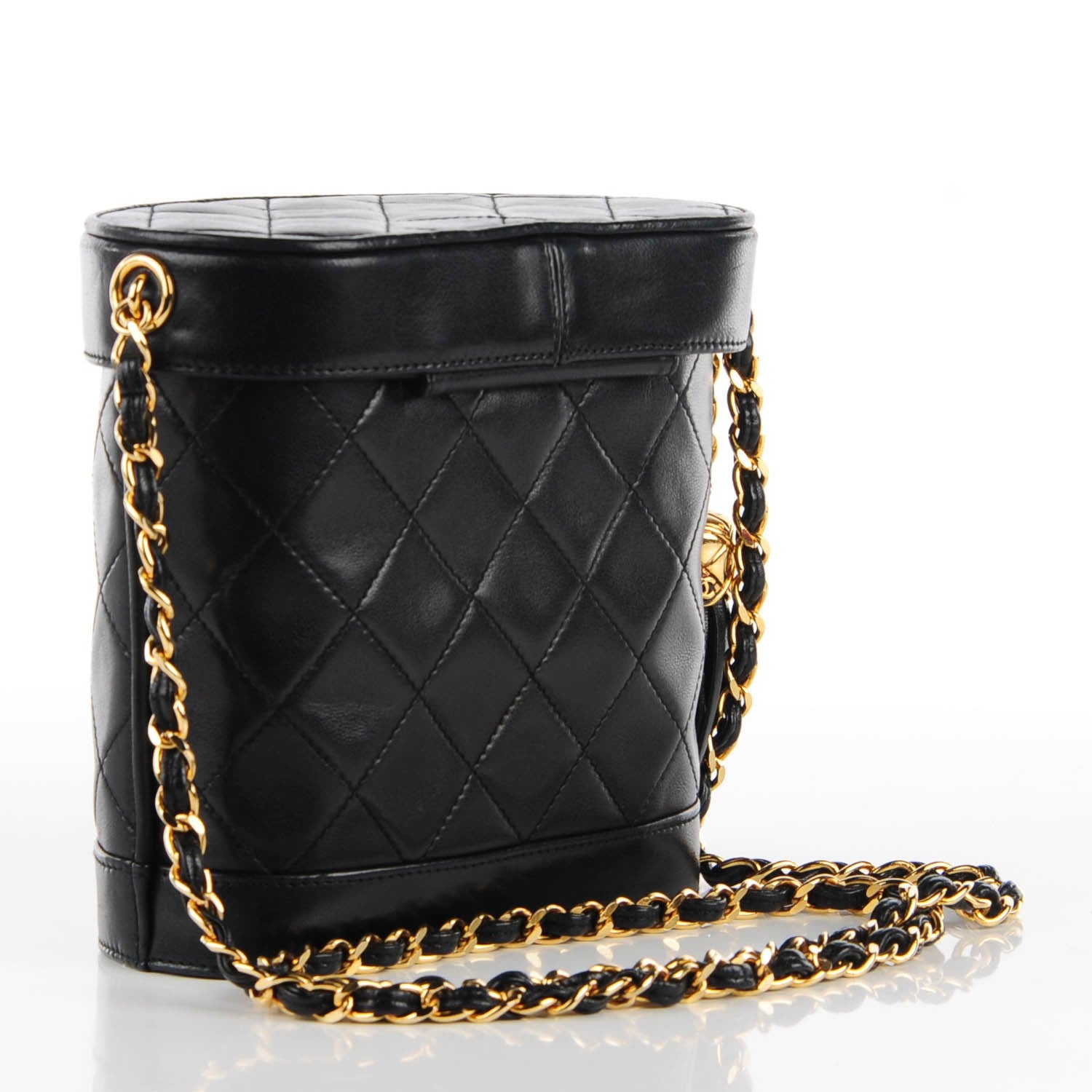 Chanel Lambskin Quilted Tassel Shoulder Bag Black 3 of 8