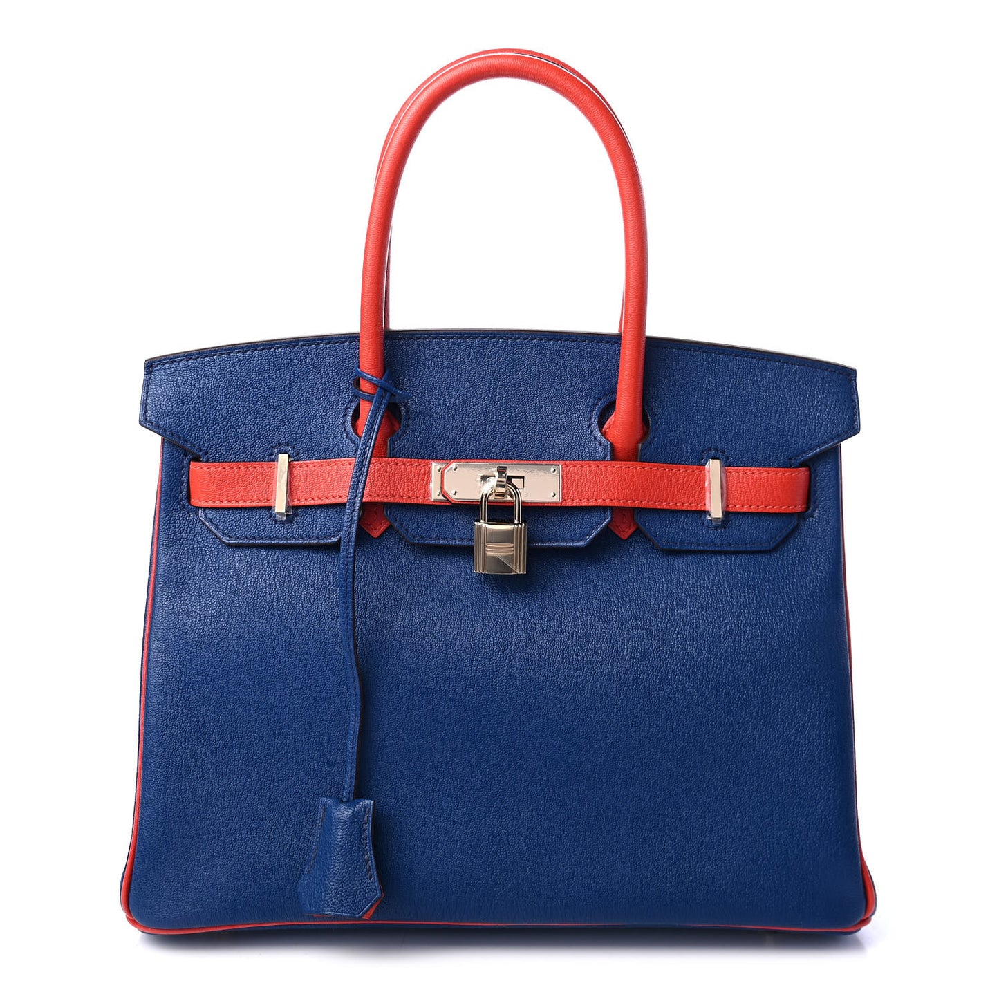 Chevre Mysore Horseshoe Birkin 30 Rose Jaipur Bleu Saphir