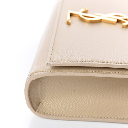 Saint Laurent Grain De Poudre Small Monogram Kate Satchel Nude Powder 12 of 14