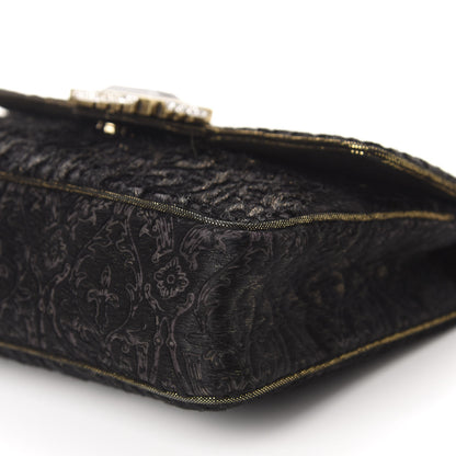 Judith Leiber Calf Hair Embroidered Shoulder Bag Black 7 of 10