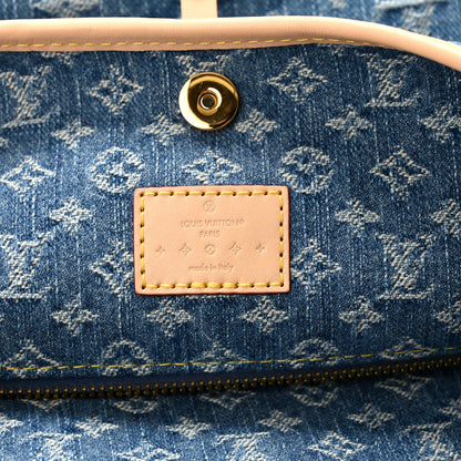 Louis Vuitton Monogram Denim CarryAll MM Blue 7 of 10