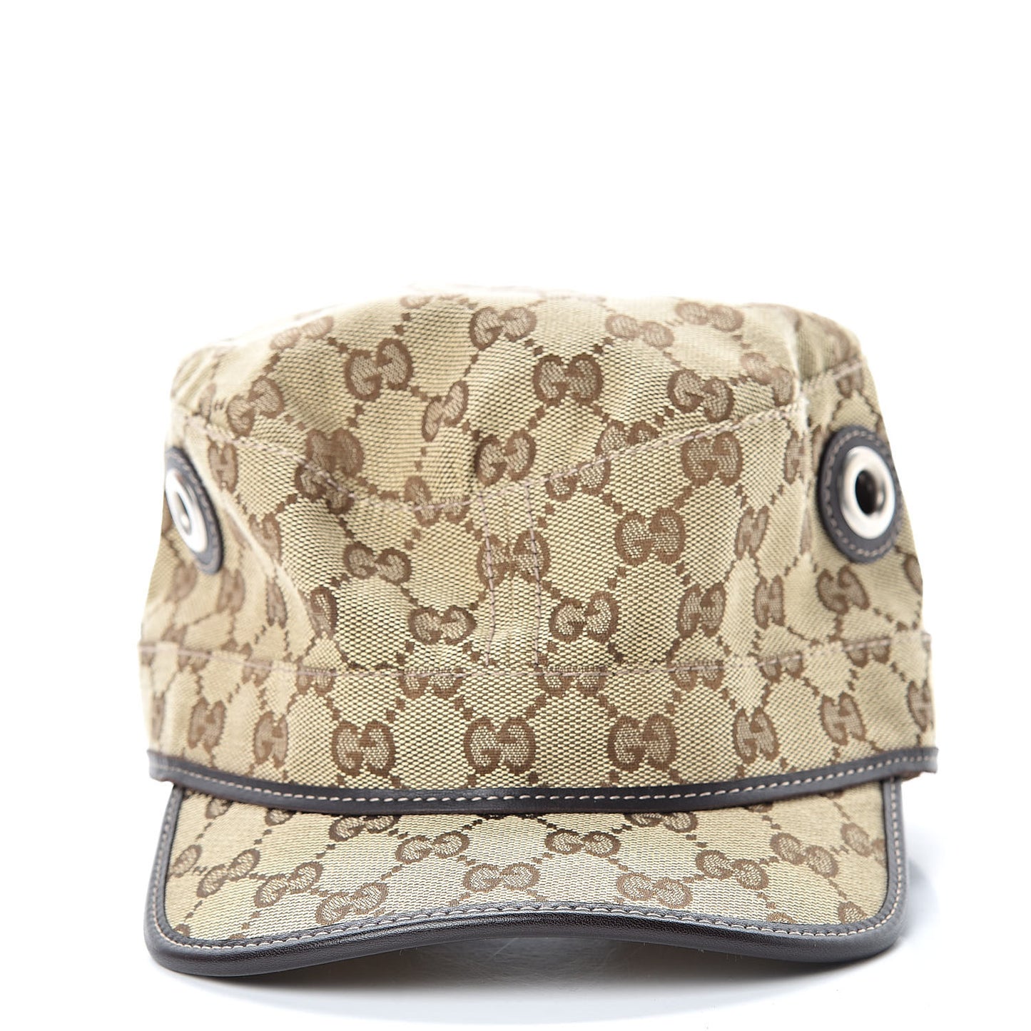 Monogram Military Hat L Brown