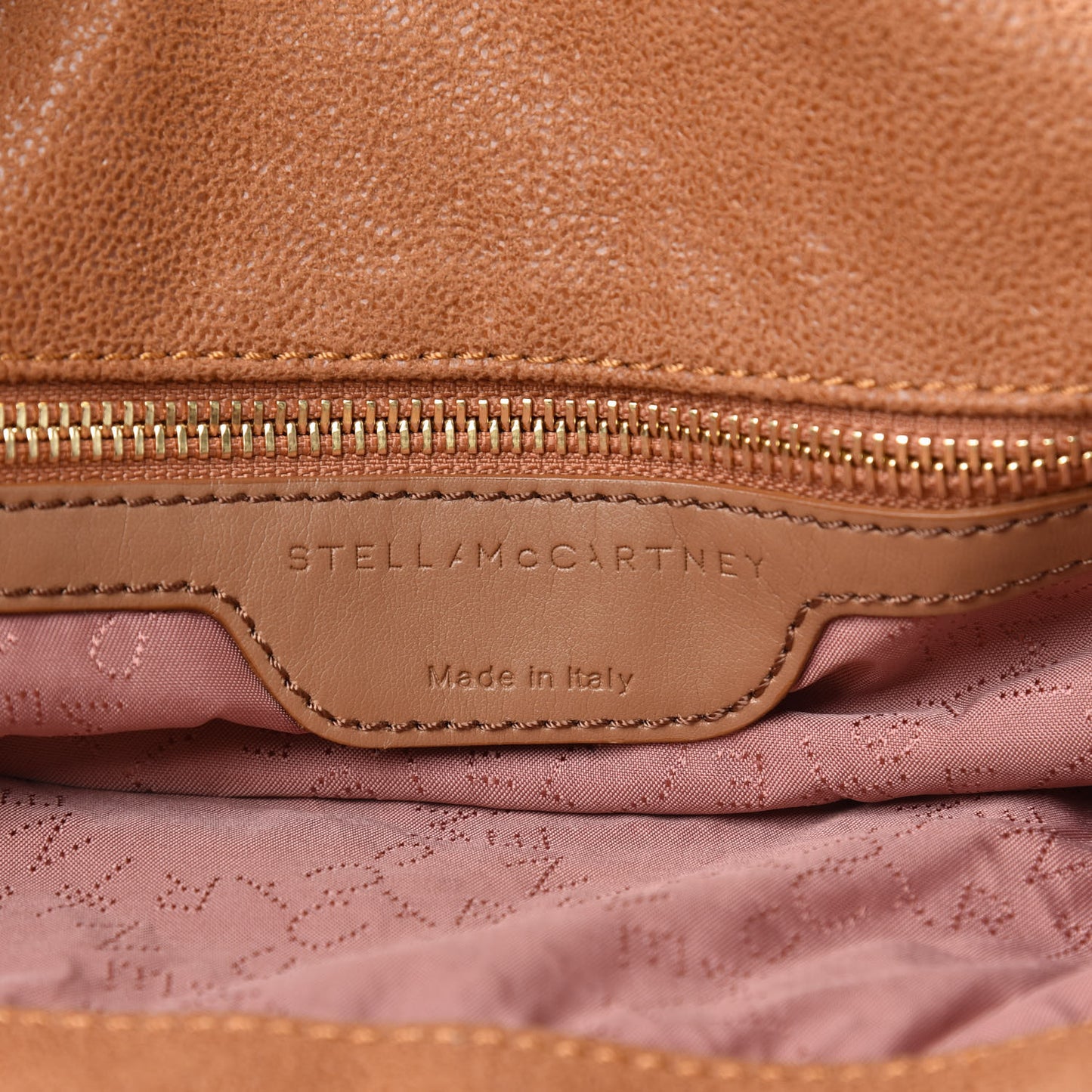 Shaggy Deer Falabella Fold Over Tote Brandy