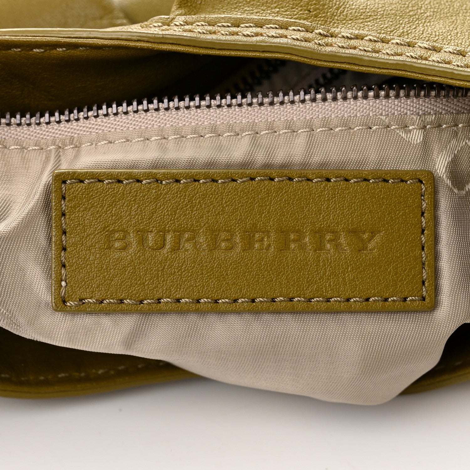 Burberry Calfskin Studded Alverton Hobo Green 6 of 16