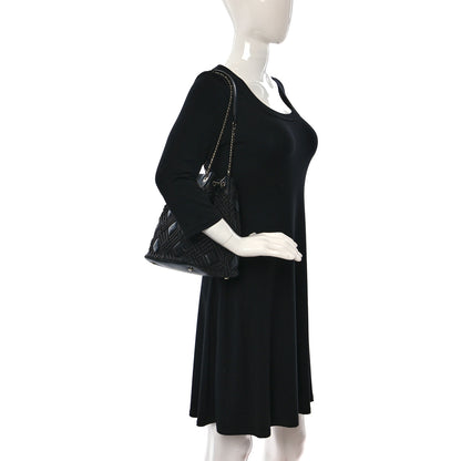 Chanel Lambskin Quilted Astrakan Drawstring Shoulder Bag Black 2 of 9