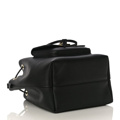 Louis Vuitton Calfskin Lockme Bucket MM Black 3 of 8