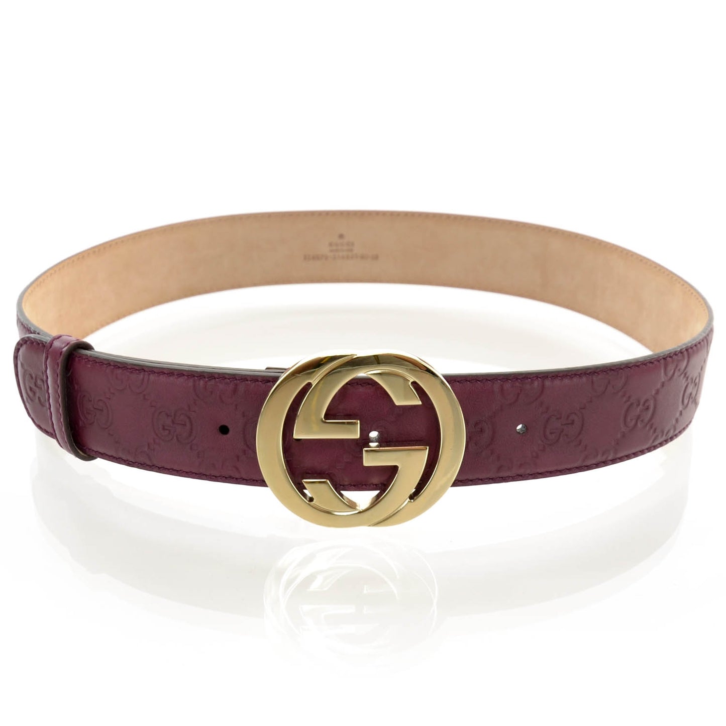 Guccissima GG Belt 80 32 Bordeaux