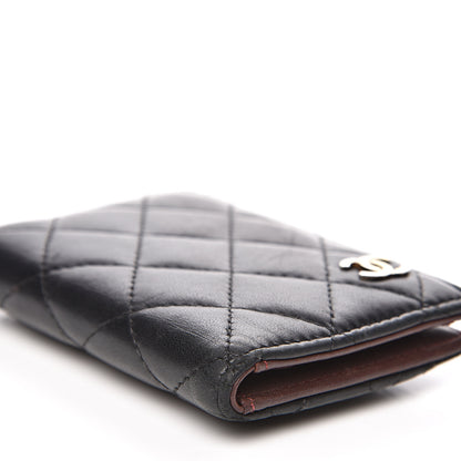 Chanel Lambskin Quilted Card Holder Wallet Black 5 of 12