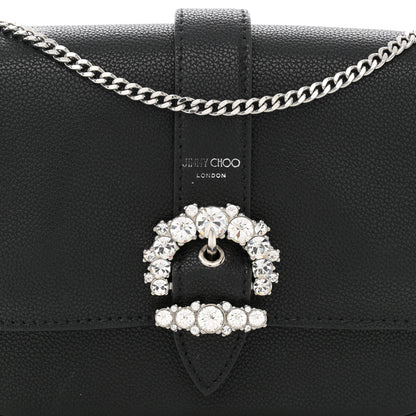 Jimmy Choo Calfskin Crystal Cheri Chain Crossbody Bag Black 8 of 10