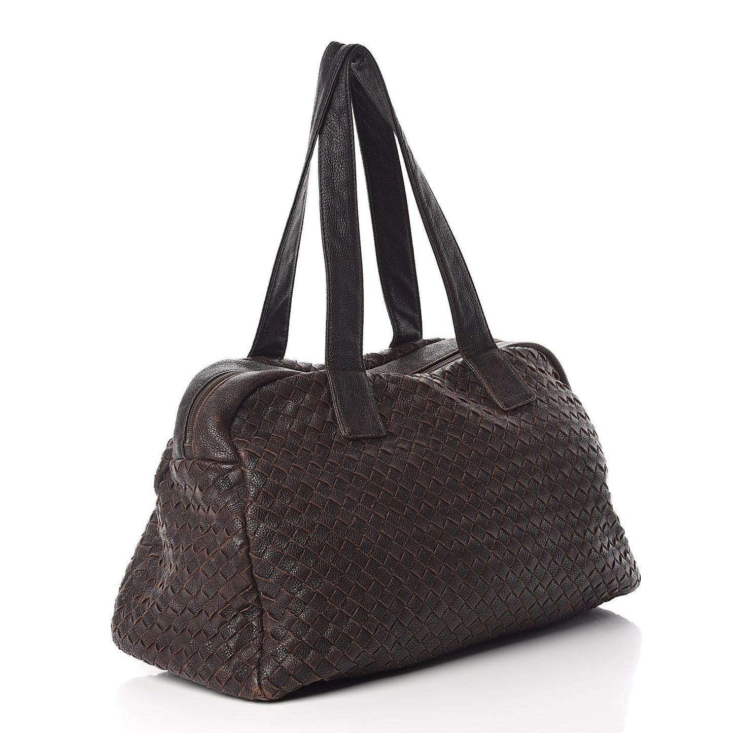 Nappa Intrecciato Bowler Ebano