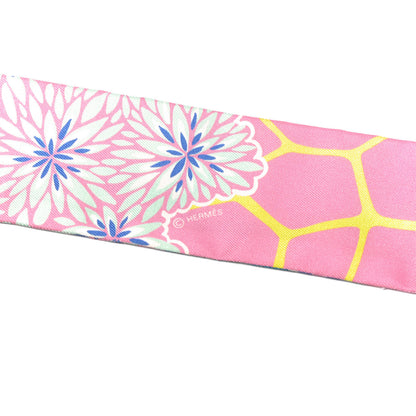 Hermes Silk The Three Graces Twilly Rose Bonbon Canard 3 of 4