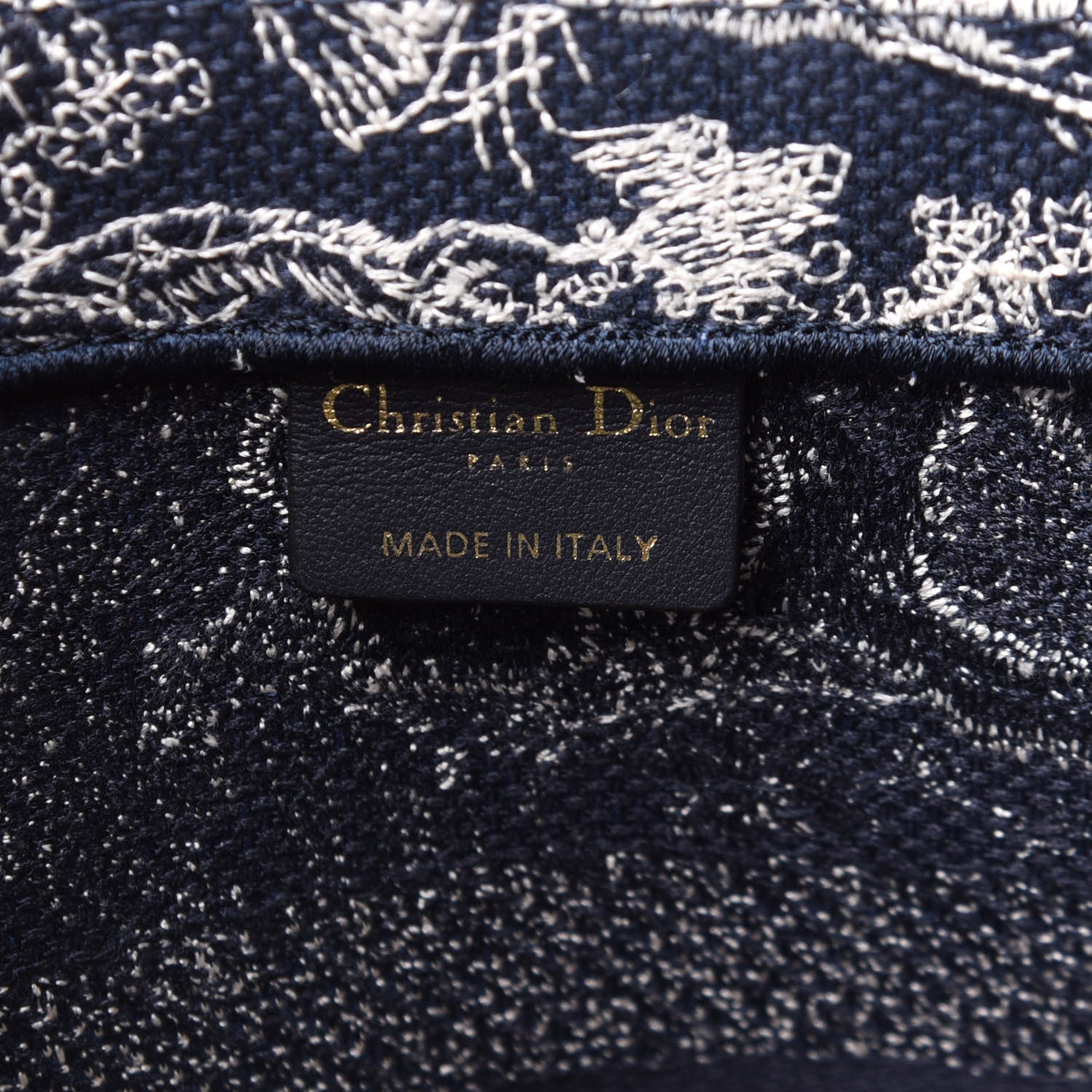 Christian Dior Canvas Embroidered Medium Toile De Jouy Reverse Book Tote Blue 5 of 9