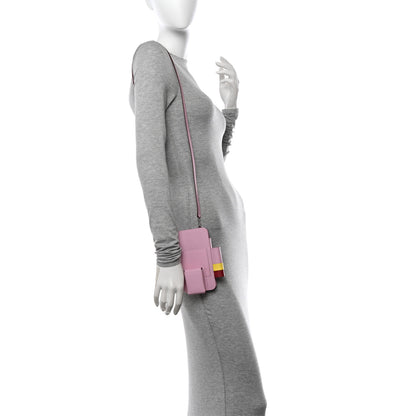 Hermes Epsom Hermesway Phone Case Mauve Sylvestre Lime Rouge Grenat 2 of 13