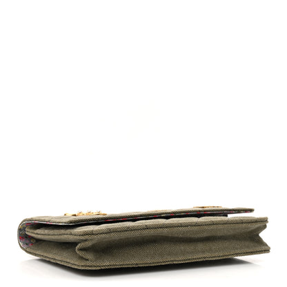 Chanel Canvas Quilted Coco Cuba Charms Wallet on Chain WOC Khaki 4 of 10