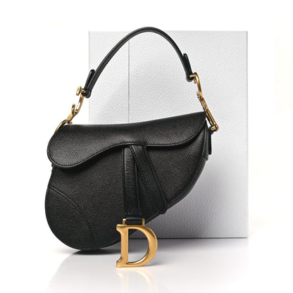 Christian Dior Grained Calfskin Mini Saddle Bag Black 11 of 11
