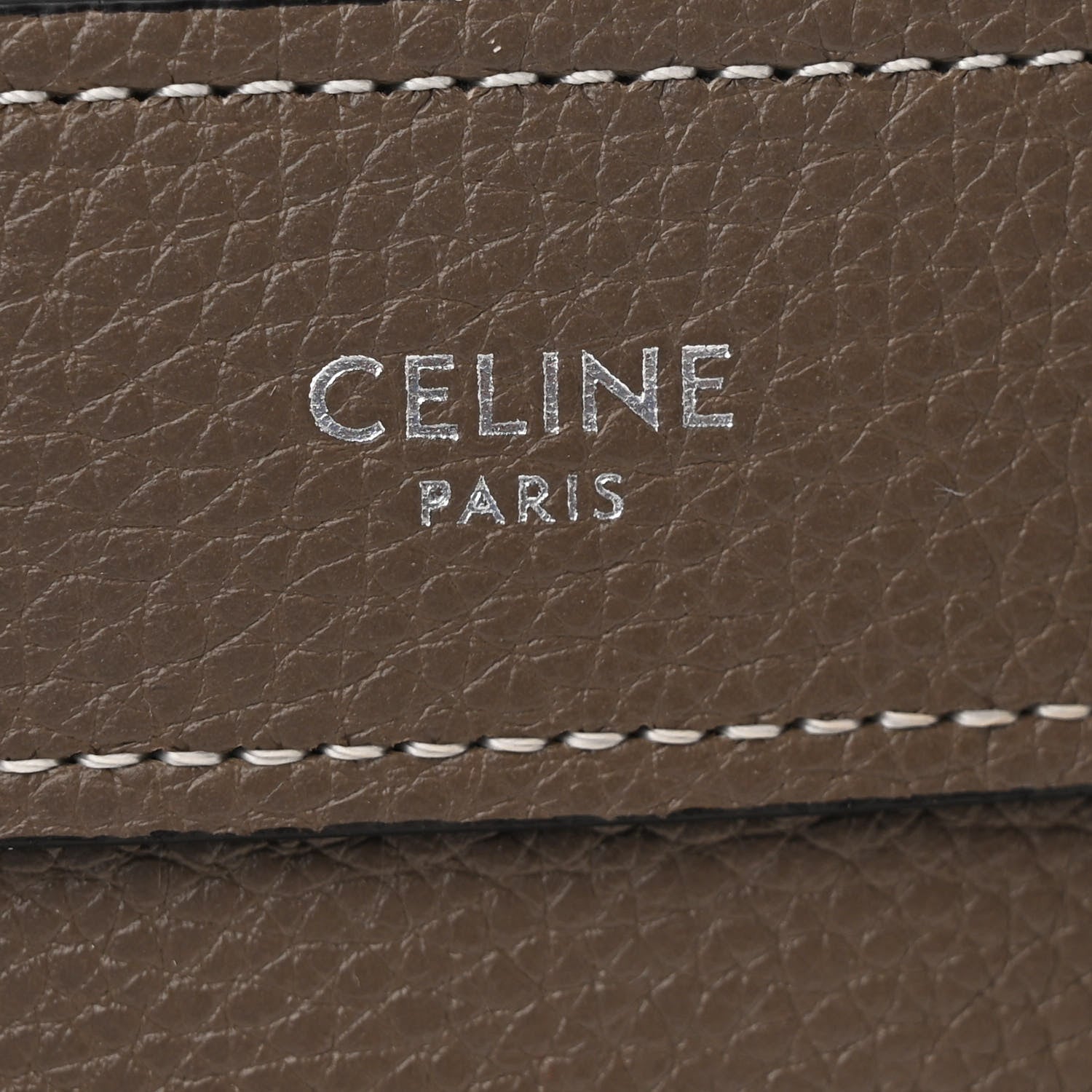 Celine Drummed Calfskin Nano Luggage Souris 6 of 12